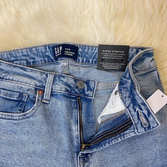 NWT $70 GAP DENIM Women 4/27 Mid Rise Hight Stretch Super Skinny Crop Jeans - Picture 8 of 13